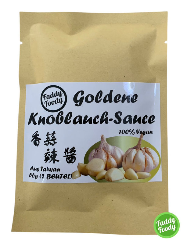 Goldene Knoblauch-Sauce (100% Vegan) 28g X 2 香蒜辣醬醬包(適合熱食)